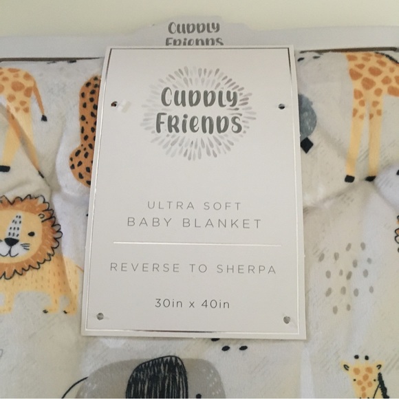 NEW Baby Blanket Super Soft Cozy Sherpa Animal Theme Baby Gift | Cuddly Friends - Picture 2 of 6